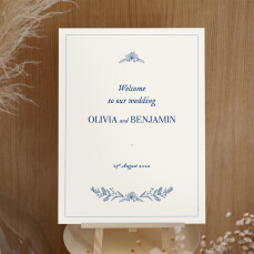 Wedding Signs Natural Chic Blue