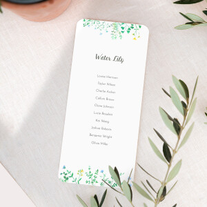 Wedding Table Plan Cards Floral Frame White
