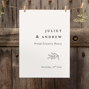Wedding Signs Budding Branch Beige Wedding Signs Budding Branch Beige
