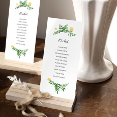 Wedding Table Plan Cards Cascading Canopy Yellow