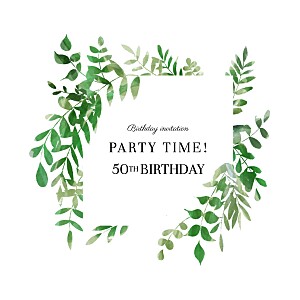 Cascading canopy green birthday invitations Cascading canopy green birthday invitations