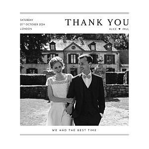 Everlasting (4 pages) white wedding thank you cards Everlasting (4 pages) white wedding thank you cards