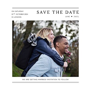 Everlasting white save the dates Everlasting white save the dates