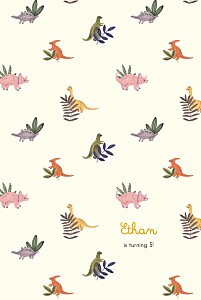 My little dinosaur white photo kids party invitations My little dinosaur white photo kids party invitations