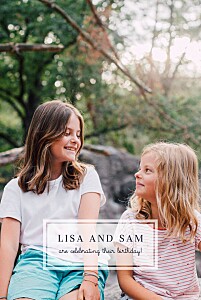 From us to you white girls kids party invitations From us to you white girls kids party invitations