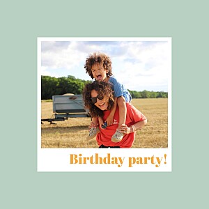 Snapshot green girls kids party invitations Snapshot green girls kids party invitations