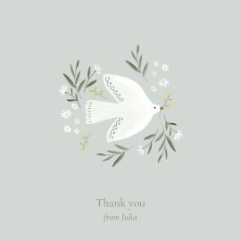 Baby Thank You Cards Little Dove (4 pages) Blue