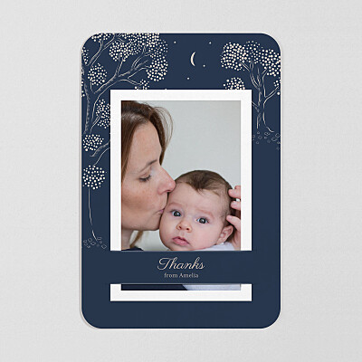 Bedtime story (keepsake) blue girls baby thank you cards Bedtime story (keepsake) blue girls baby thank you cards