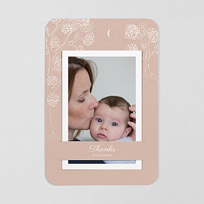 Bedtime story (keepsake) pink pink baby thank you cards Bedtime story (keepsake) pink pink baby thank you cards