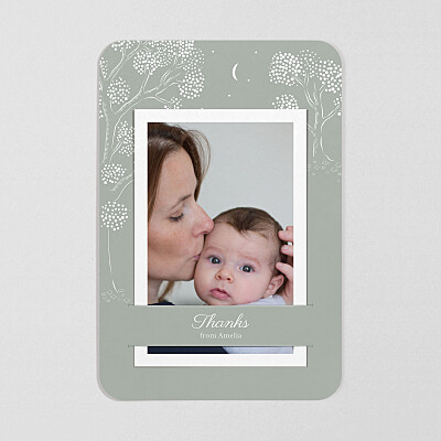 Bedtime story (keepsake) green green baby thank you cards Bedtime story (keepsake) green green baby thank you cards