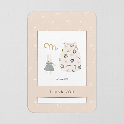 Sweet dreams (keepsake) pink pink baby thank you cards Sweet dreams (keepsake) pink pink baby thank you cards
