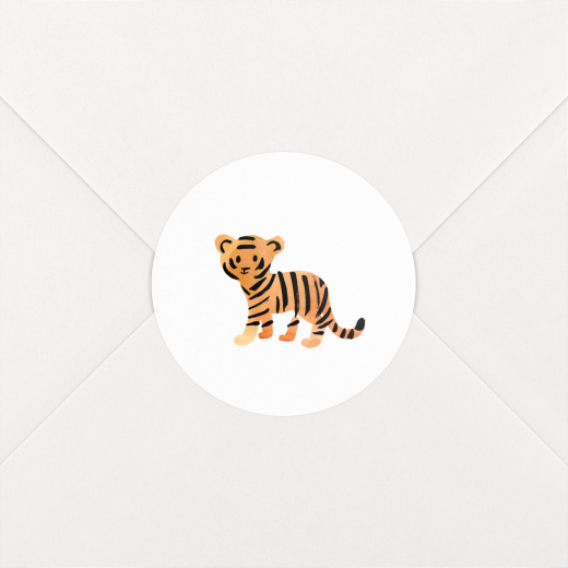 Baby Stickers Little Tiger White - View 1