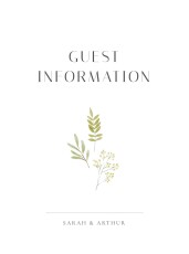 Guest Information Cards Watercolour Woodland (Portrait) White