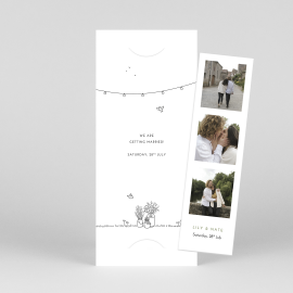 Save The Dates Bohemian Promise (Bookmark) White