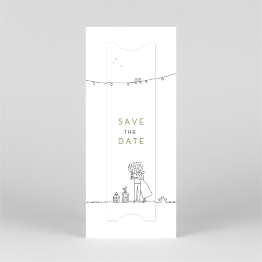 Save The Dates Bohemian Promise (Bookmark) White - View 3