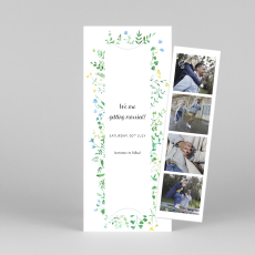 Save The Dates Floral frame (bookmark) white