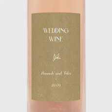 Wedding Wine Labels Subtle Sprig Kraft