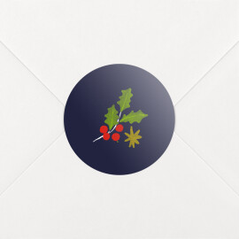 Christmas Stickers Watercolour Wreath Blue