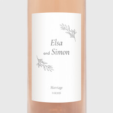 Wedding Wine Labels Poetic Grey