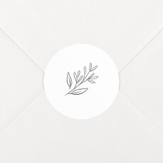 Wedding Envelope Stickers Poetic Grey