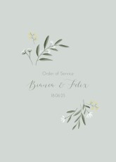 Wedding Order of Service Booklet Covers Grace Green