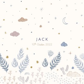 Baby Announcements Midnight Sky (4 Pages) Beige