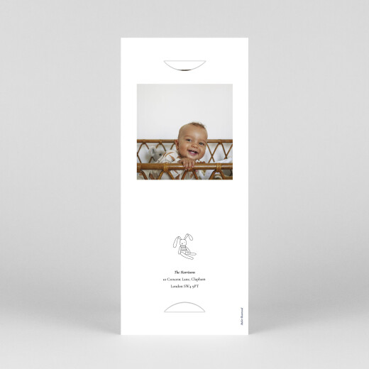 Baby Announcements Pastel Pictos (Bookmark) Blue - View 4