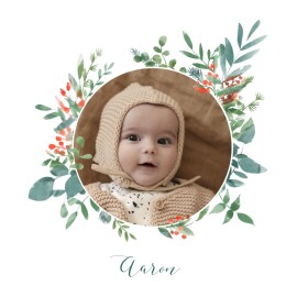 Baby Announcements Winter Solstice (4 Pages) White
