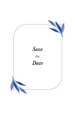 Save The Dates Botanical Embrace Blue