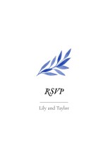 RSVP Cards Botanical Embrace (Portrait) Blue