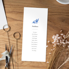 Wedding Table Plan Cards Botanical Embrace Blue