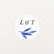 Wedding Envelope Stickers Botanical Embrace Blue