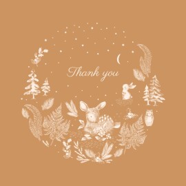 Baby Thank You Cards Christmas Story (4 pages) Orange