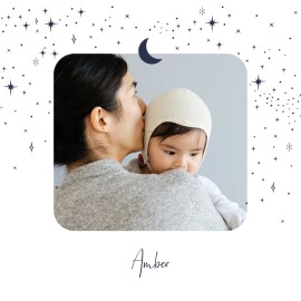 Baby Announcements Starry Night (4 Pages) White