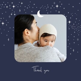 Baby Thank You Cards Starry Night (4 Pages) Blue