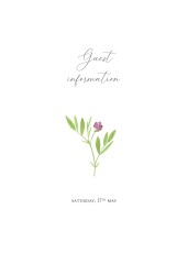 Guest Information Cards Blooming Pastures (Portrait) Pink