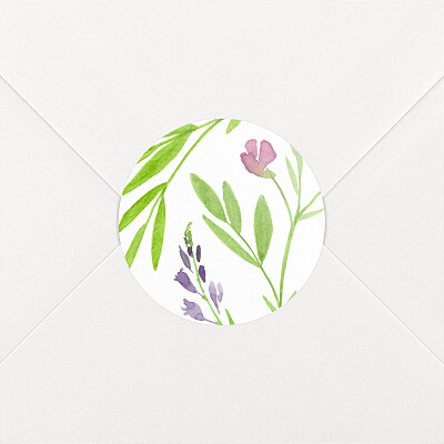 Floral Frame Wedding Envelope Stickers - Personalised - Rosemood