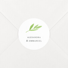 Wedding Envelope Stickers Blooming Pastures White
