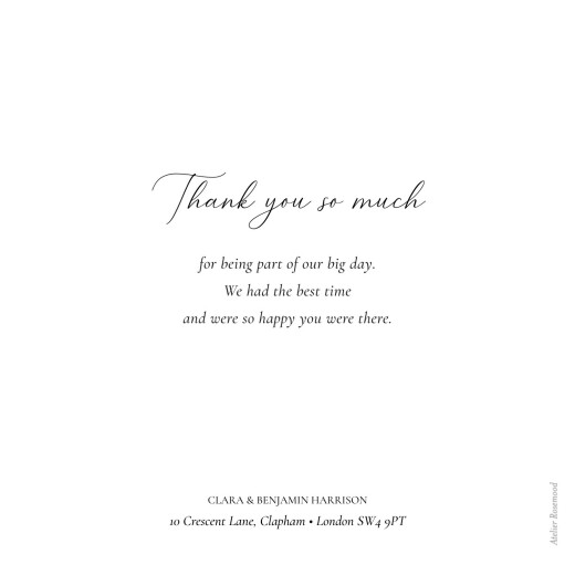 Wedding Thank You Cards Our place White - Back