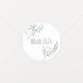 Christmas Stickers Holiday Wreath White
