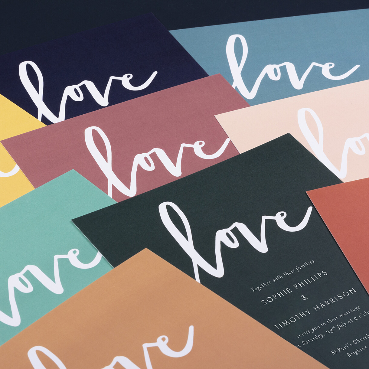 Invites to suit your colour scheme, custom colour Invites to suit your colour scheme, custom colour