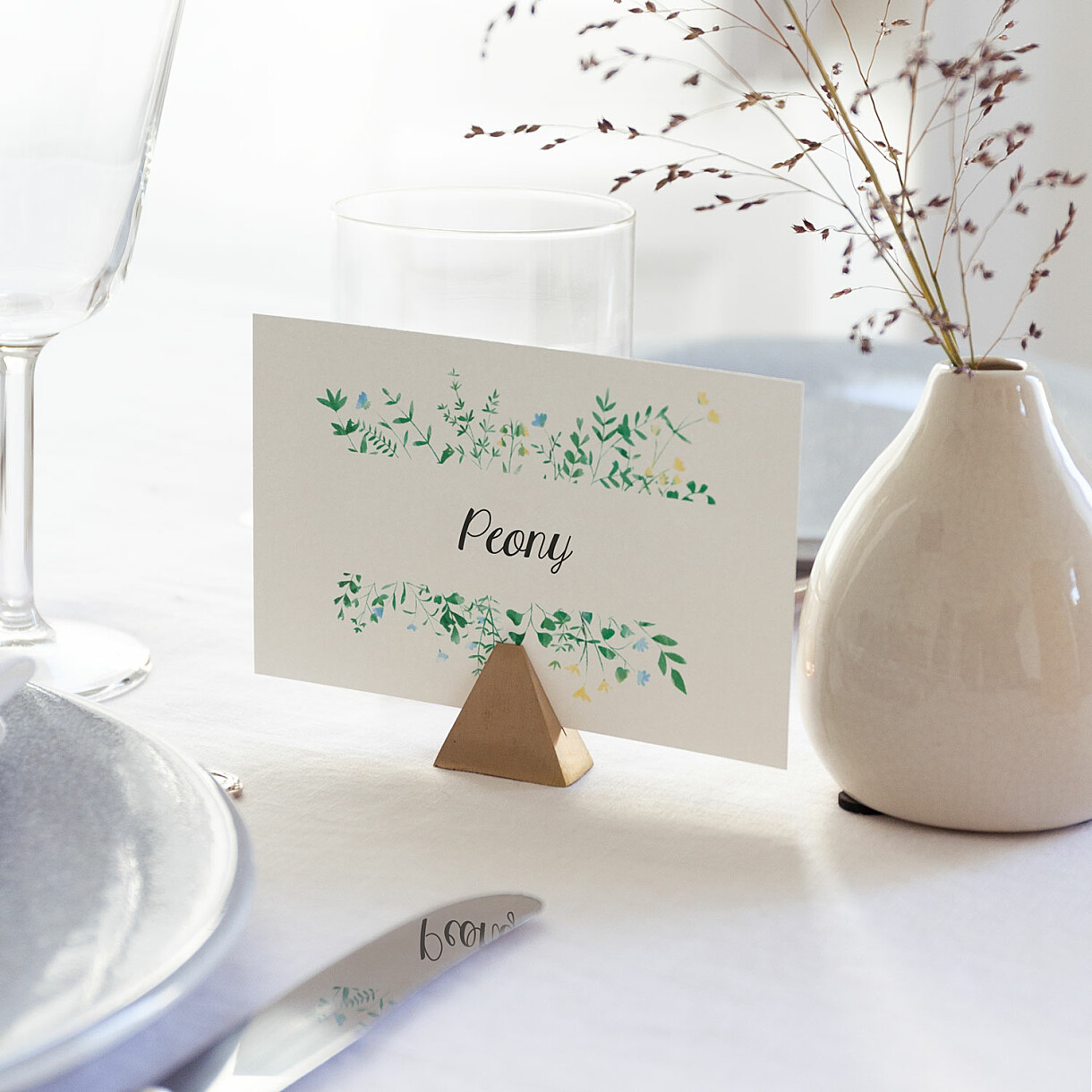 Floral frame wedding table numbers