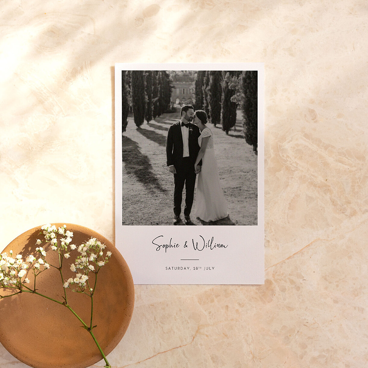 Ever thine, ever mine wedding thank you cards