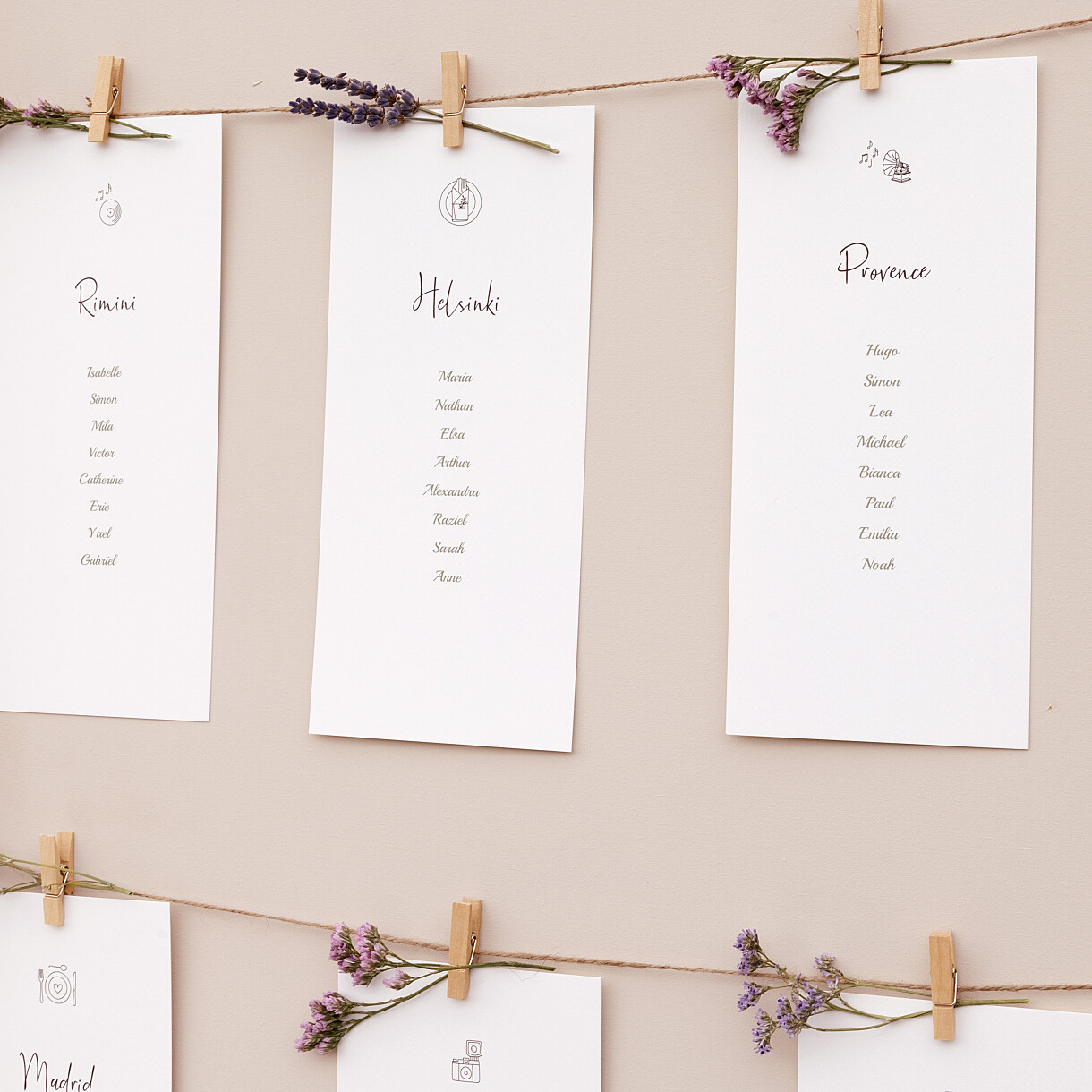 Your day, your way wedding table plan cards Your day, your way wedding table plan cards